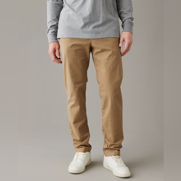 American Eagle Flex Slim Straight Khaki Pant - Picture 1 of 12